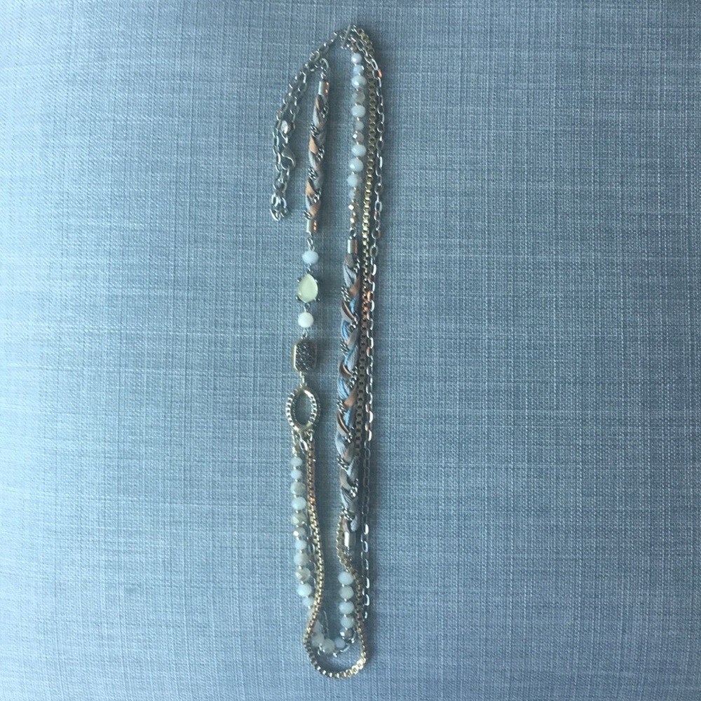Long multi-layered necklace